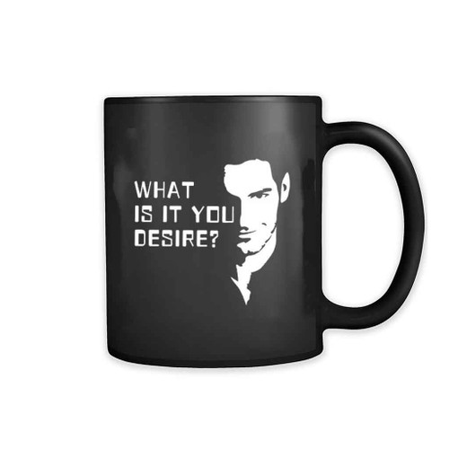 Lucifer Morningstar What Is It You Desire Art Love Logo Mug