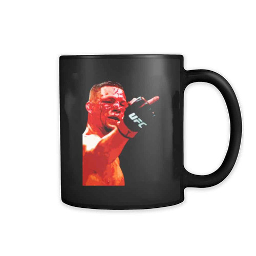 Nate Diaz Flipping The Bird Mma Fighter Mug