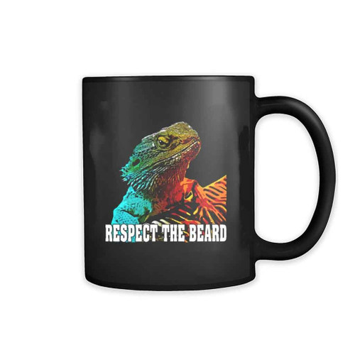 Respect The Beard Funny Bearded Dragon Graphic Mug