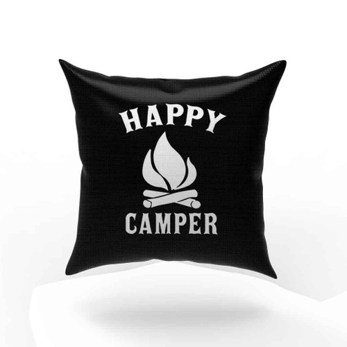 Happy Camper Art Love Logo Pillow Case Cover