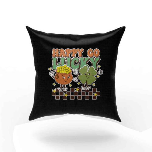 Happy Go Lucky St Patrick Is Day Love Art Pillow Case Cover