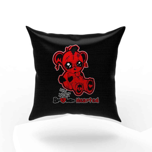 Teddy Bear Broken Hearted Red Thunder Pillow Case Cover