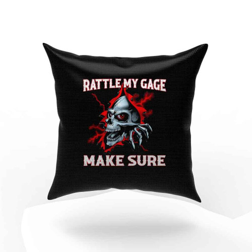 Red Skull Rattle My Cage Make Sure Pillow Case Cover