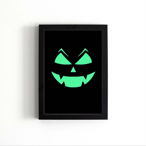 Halloween Pumpkin Face Art Love Logo Poster