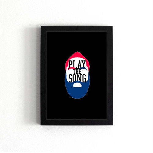 James Harden Beard Silhouette Philadelphia 76Ers Sixers Play The Song Poster