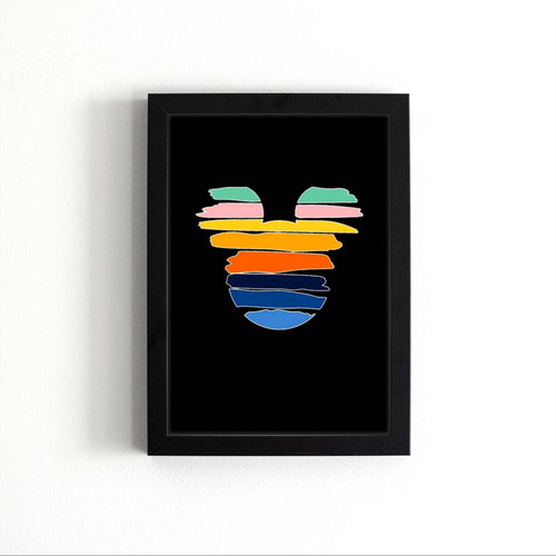 Mickey Head Disney Colorful Poster Mickey Head Disney Colorful Poster