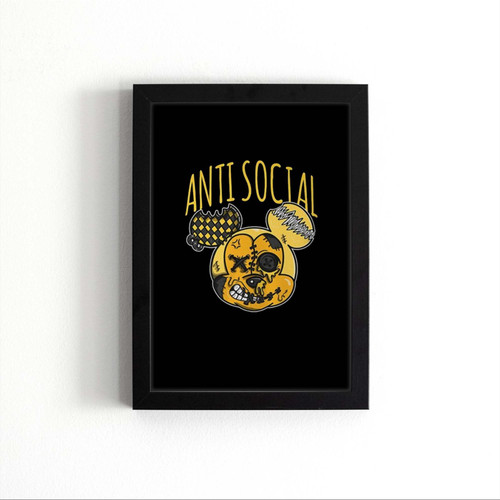 Mickey Mouse Anti Socia Dripping Poster