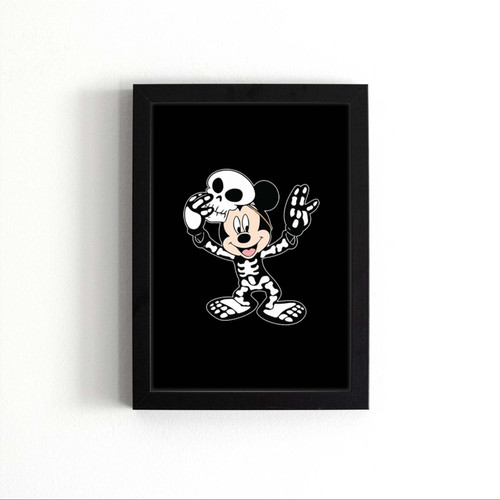 Mickey Mouse Skeleton Funny Poster