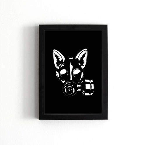 Puppy Gas Mask Poster