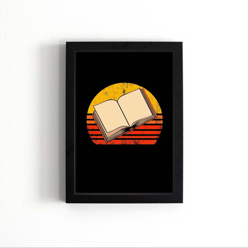 Reading Vintage Retro Bookworm Poster