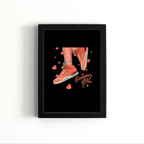 Sneaker Girl Heart Poster