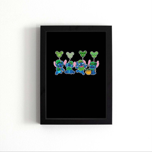 Stitch St Patrick Is Day Mickey Head Poster