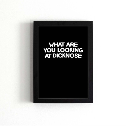 What Are You Looking At Dicknose Poster