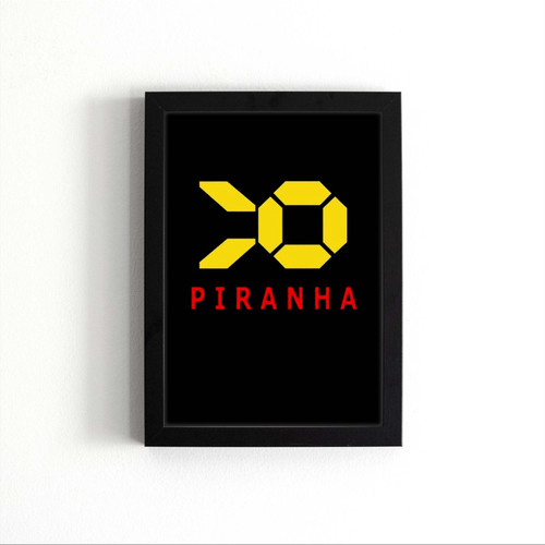 Wipeout Racing League Inspired Piranha Lcd Fish Poster