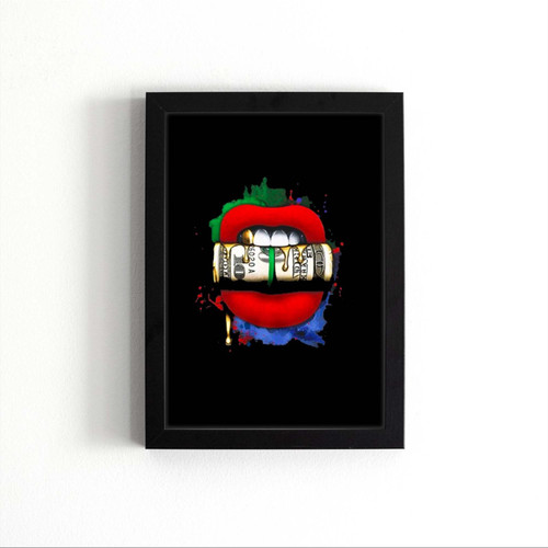 Lips With Money Poster