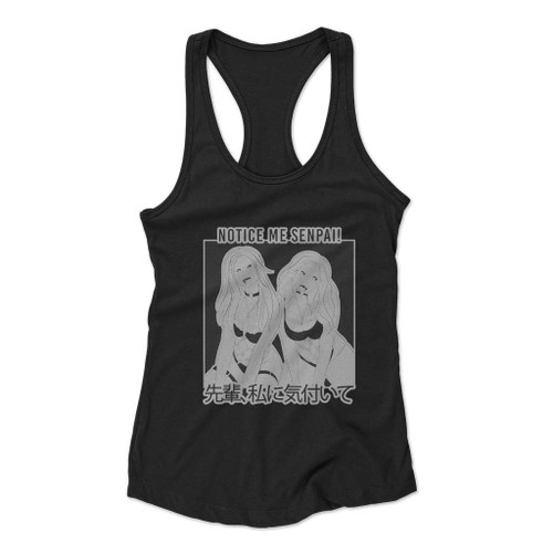 Anime Shibari Notice Me Senpai Ahegao Waifu Women Racerback Tank Top