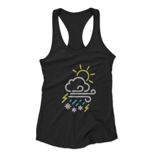 Crazy Weather Women Racerback Tank Top