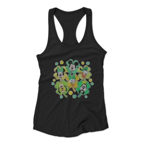 Disney St Patrick Is Day Mickey And Friends Women Racerback Tank Top