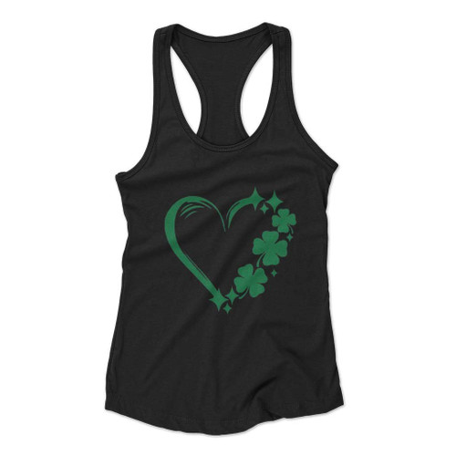 Heart St Patrick Is Day Love Women Racerback Tank Top