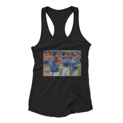 Iron Mike Tyson Punching Doc Gooden Darryl Strawberry Women Racerback Tank Top