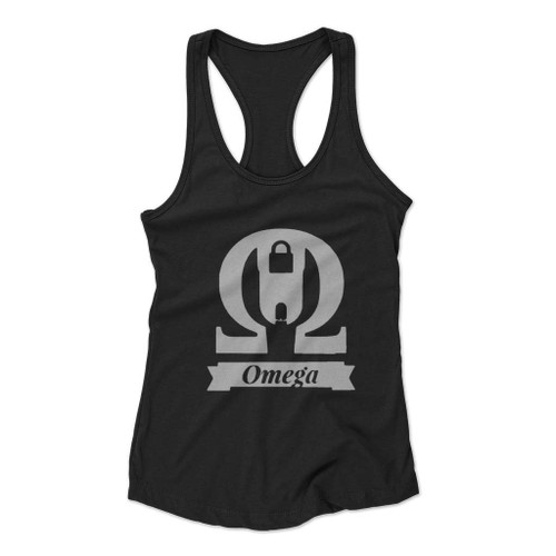 Omega Logo Art Love Logo Women Racerback Tank Top