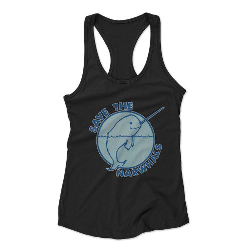 Save The Narwhles Women Racerback Tank Top
