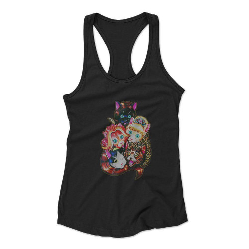 Spice Cats Purrs Women Racerback Tank Top