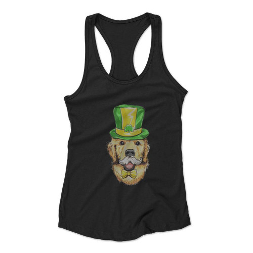 St Patrick Is Day Dog Funny Women Racerback Tank Top