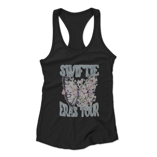 Taylor Swift Retro Floral Butterfly The Eras Tour Women Racerback Tank Top