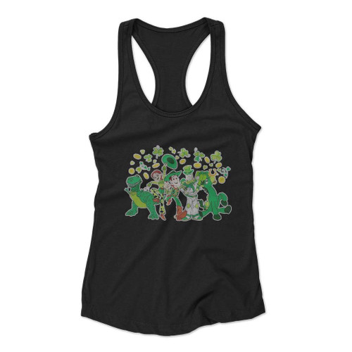 Toy Story St Patrick Is Day Cartoon Women Racerback Tank Top