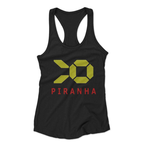 Wipeout Racing League Inspired Piranha Lcd Fish Women Racerback Tank Top