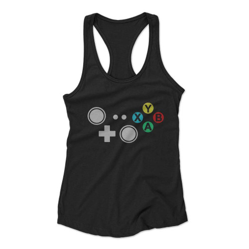 Xbox Controller Joypad Buttons Women Racerback Tank Top