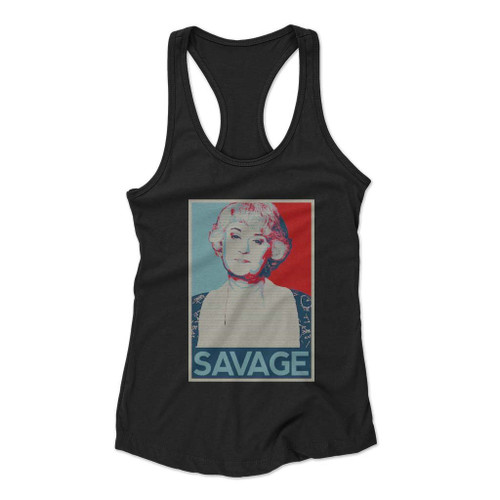 Blanche Devereaux Savage The Stay Golden Women Racerback Tank Top