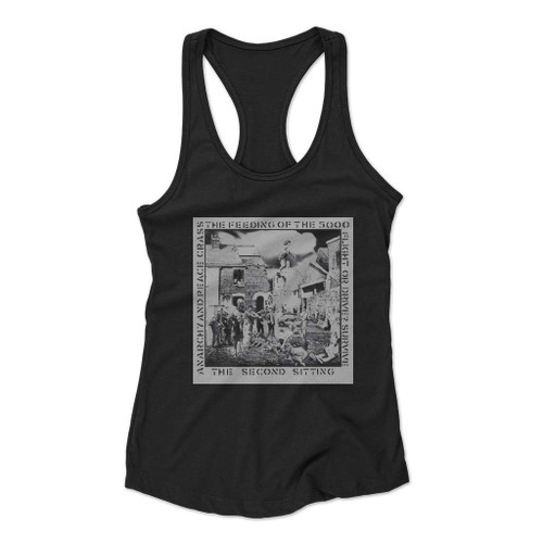 Crass The Feeding Of The 5000 Logo Women Racerback Tank Top