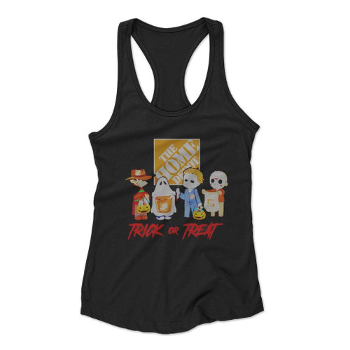 Horror Movie Characters Chibi The Home Depot Trick Or Treat Halloween Women Racerback Tank Top