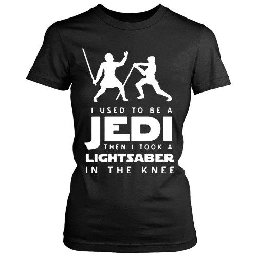 Star Wars Elder Scrolls Skyrim Funny Jedi Arrow Knee Women's T-Shirt Tee