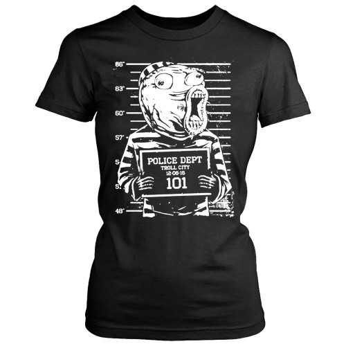Trollface Troll Face Internet Meme Forum Trolling Mugshot Funny Women's T-Shirt Tee