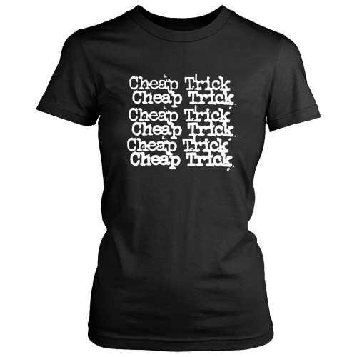 Cheap Trick Logo Black Styx Reo Speedwagon The Cars Night Ranger Boston Women's T-Shirt Tee