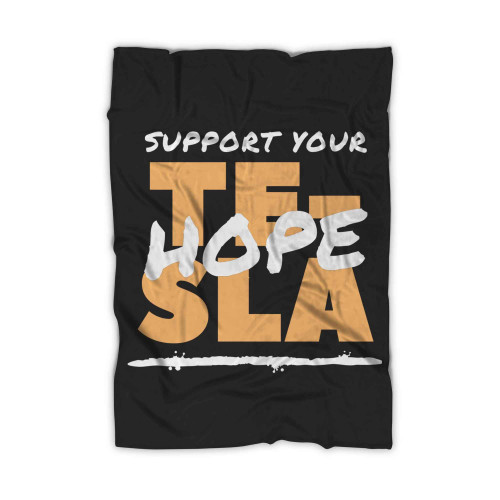 Ark Invest Support Tesla Your Hope Draw Blanket