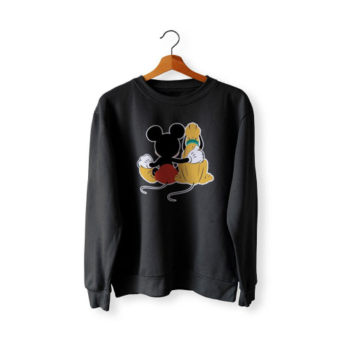 Disney Mickey And Pluto Sweatshirt Sweater