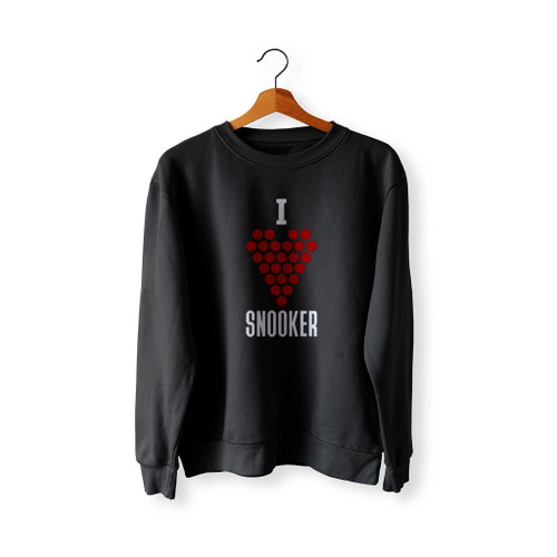 I Love Heart Snooker Billiards Sweatshirt Sweater