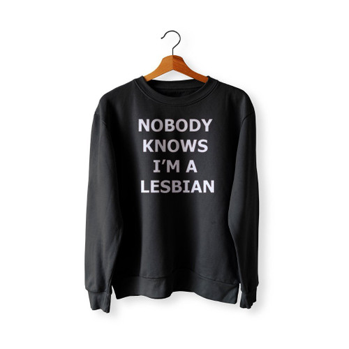 Nobody Knows Im A Lesbian Art Love Logo Sweatshirt Sweater