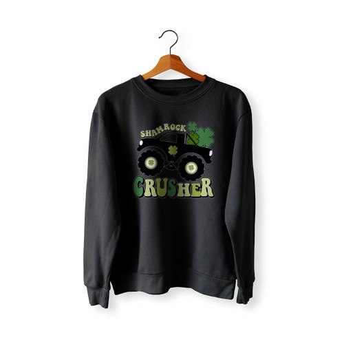 Shamrock Crasher St Patrick Day Sweatshirt Sweater