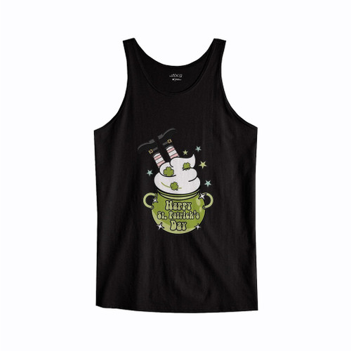 Happy St Patrick Is Day Four Leaf Clover Tank Top