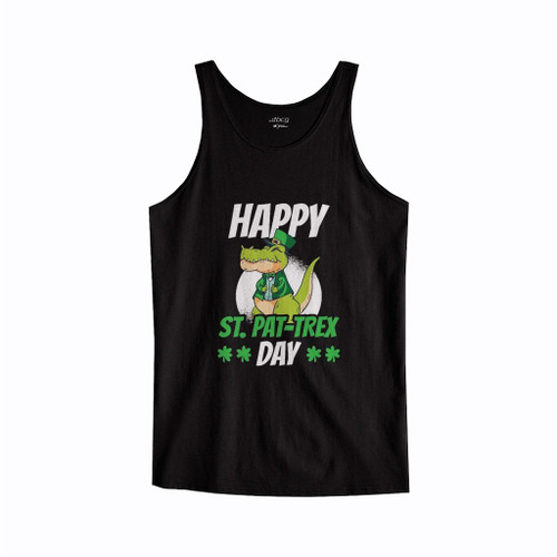 Happy St Patrick Is Day Funny Dinosaur T Rex Tank Top