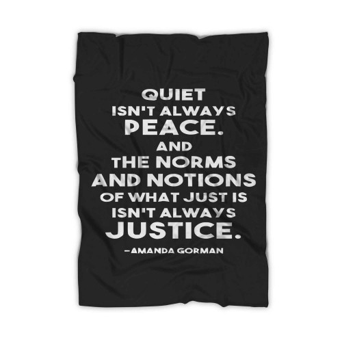 Amanda Gorman Inspirational Quote Blanket