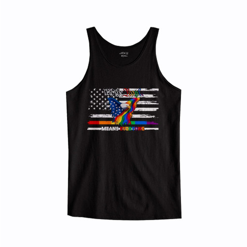 We The People Means Everyone Eagle American Flag Tank Top