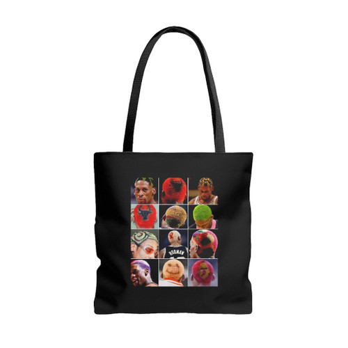 Hairstyles Of The Worm Dennis Rodman Tote Bags Hairstyles Of The Worm Dennis Rodman Tote Bags