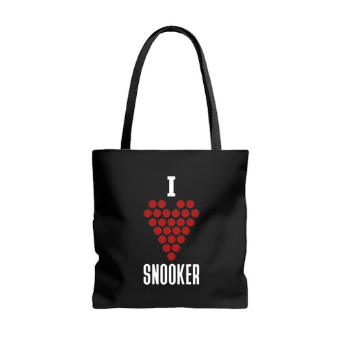 I Love Heart Snooker Billiards Tote Bags