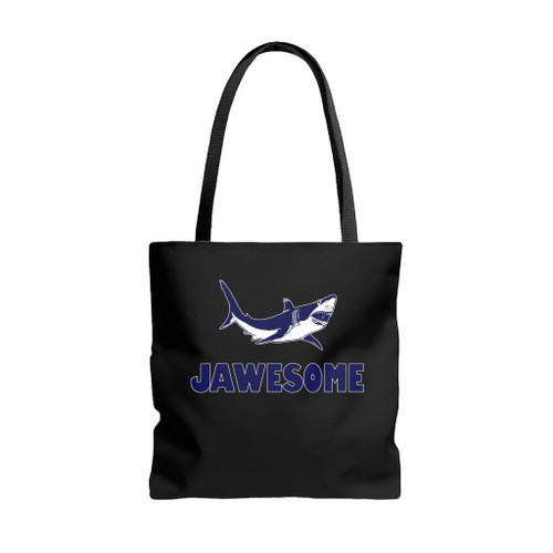 Jawsome Great White Shark Tote Bags